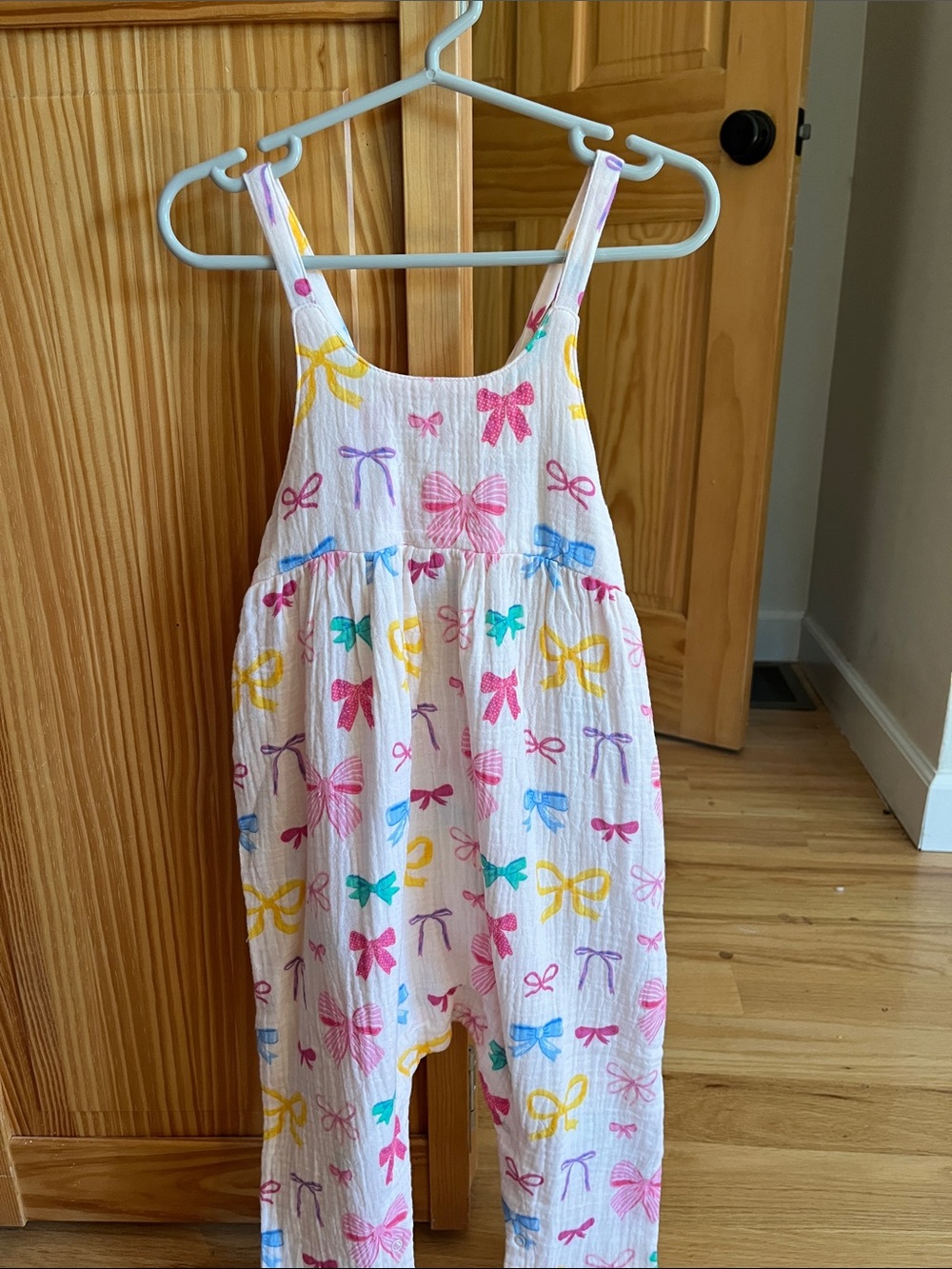 NWT Angel Dear Bow Print Tie Back Romper